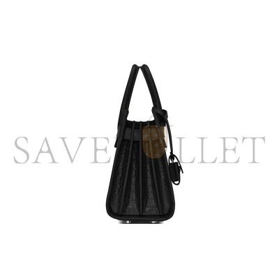 YSL SAC DE JOUR IN CROCODILE-EMBOSSED LEATHER-NANO 392035DND1N1000 (22*18*10.5cm)