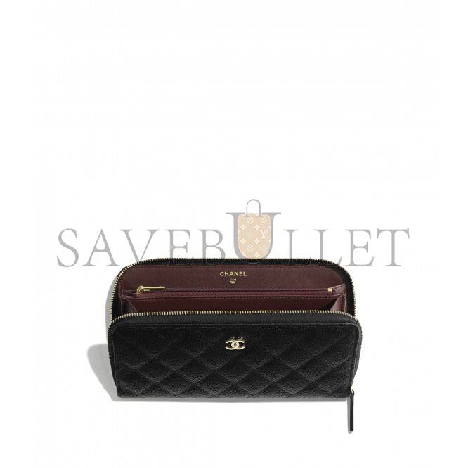 CHANEL CLASSIC LONG ZIPPED WALLET GOLD HARDWARE   AP0242 Y01864 C3906 （19.5*10.5*2cm）