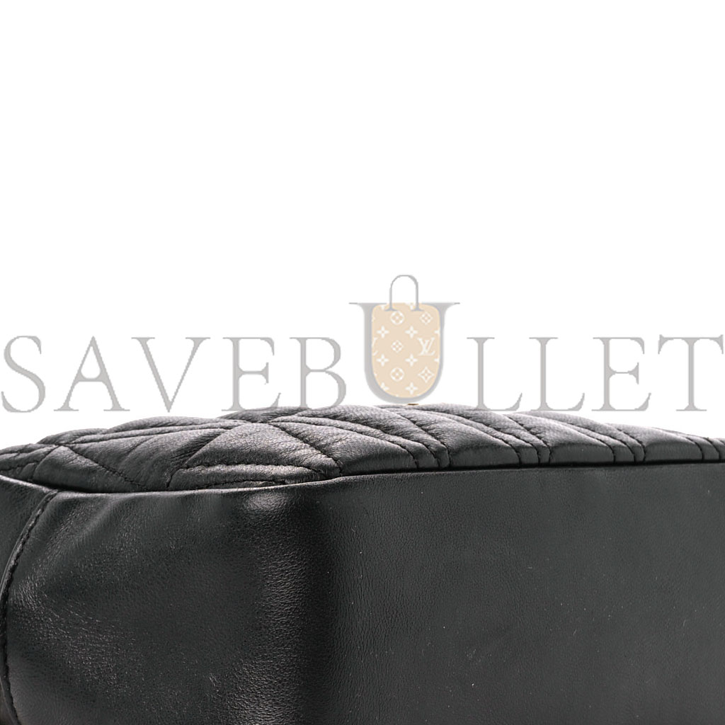 VERSACE NAPPA QUILTED VIRTUS SHOULDER BAG BLACK (20*13*6cm) VERSACE NAPPA QUILTED VIRTUS SHOULDER BAG BLACK (20*13*6cm)