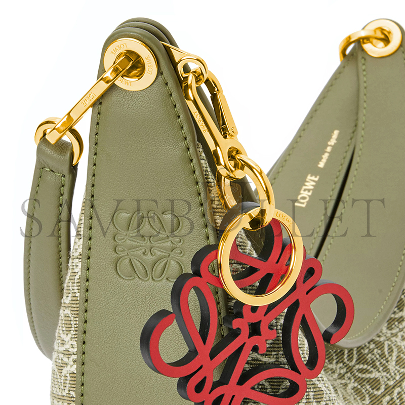 LOEWE LUNA ANAGRAM IN JACQUARD AND LEATHER A923PL9X01-4364 (30*27*8cm)