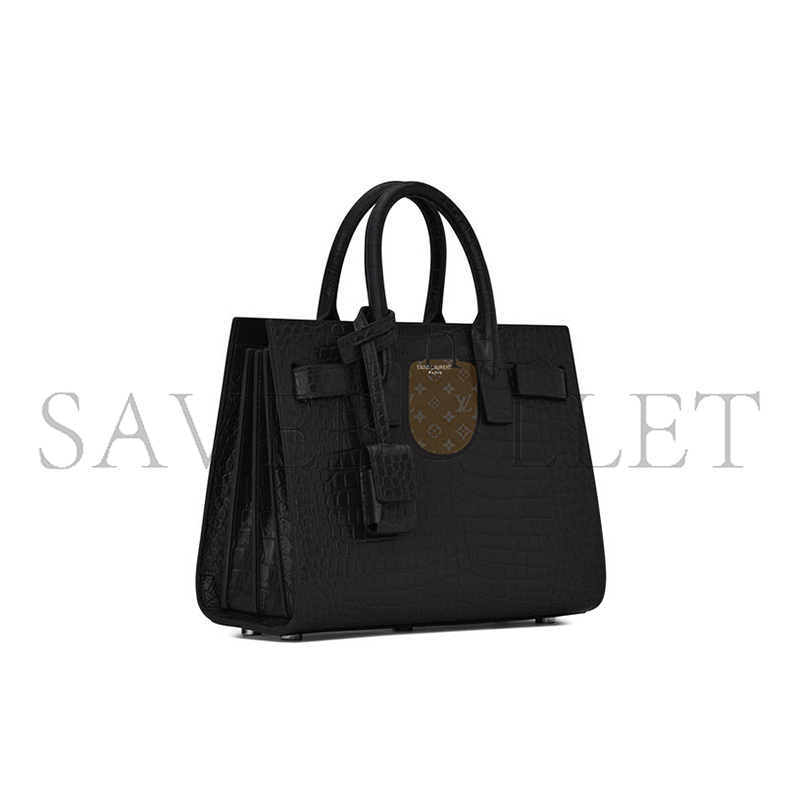 YSL SAC DE JOUR IN CROCODILE-EMBOSSED LEATHER-NANO 392035DND1N1000 (22*18*10.5cm) YSL SAC DE JOUR IN CROCODILE-EMBOSSED LEATHER-NANO 392035DND1N1000 (22*18*10.5cm)