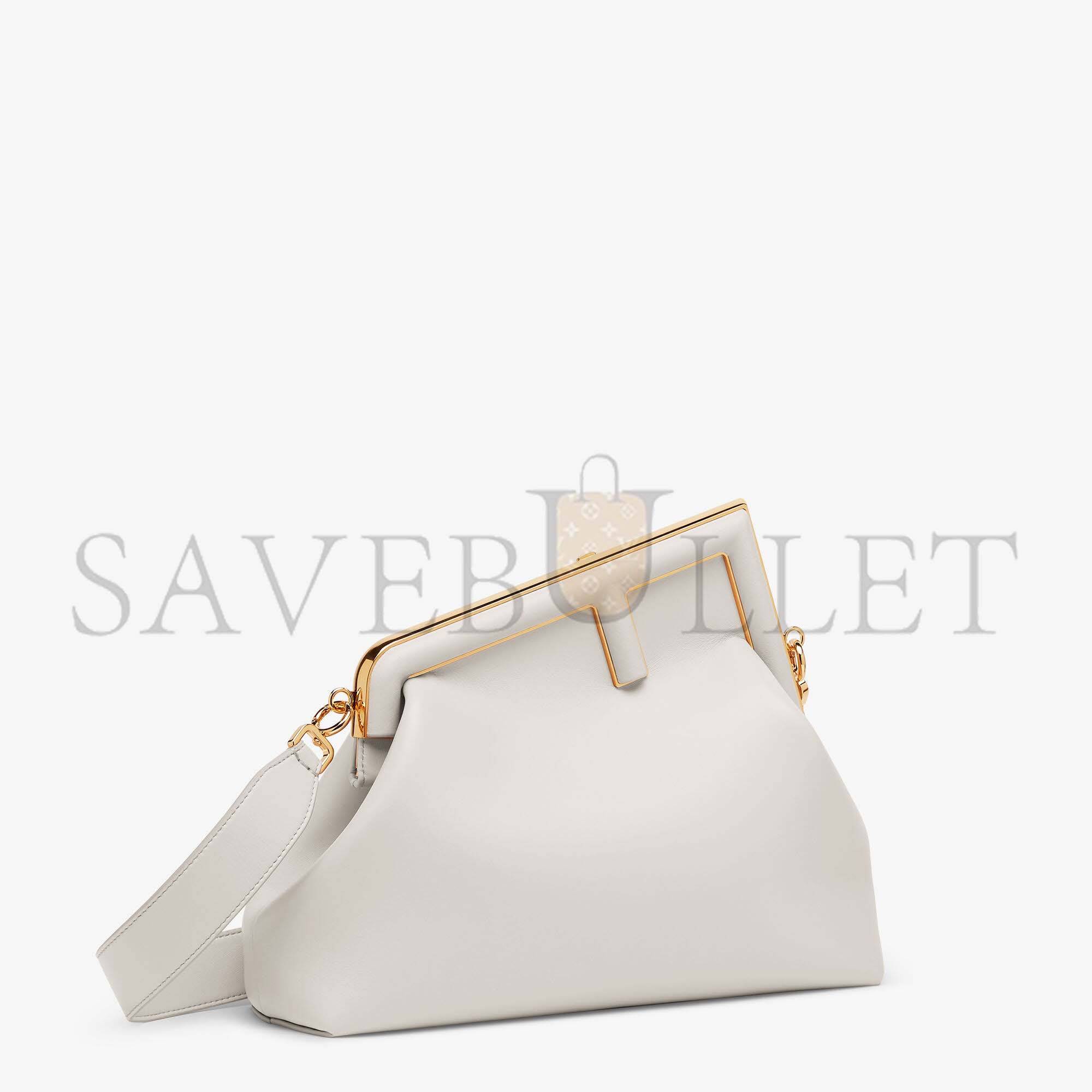 FENDI FIRST MEDIUM - LIGHT GRAY LEATHER BAG 8BP127ABVEF1C76 (32.5*23.5*15cm)