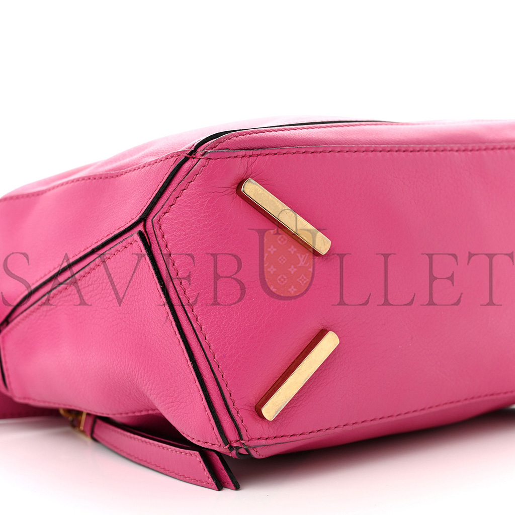 LOEWE CALFSKIN SMALL PUZZLE BAG FUCHSIA (24*16.5*10.5cm)