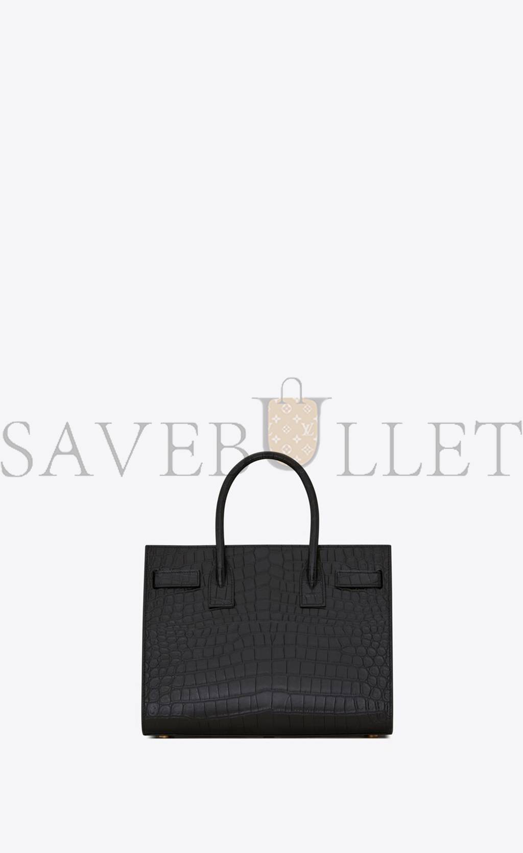 YSL SAC DE JOUR BABY IN CROCODILE-EMBOSSED MATTE LEATHER 421863DZEAW1000 (26*20.5*12.5cm)