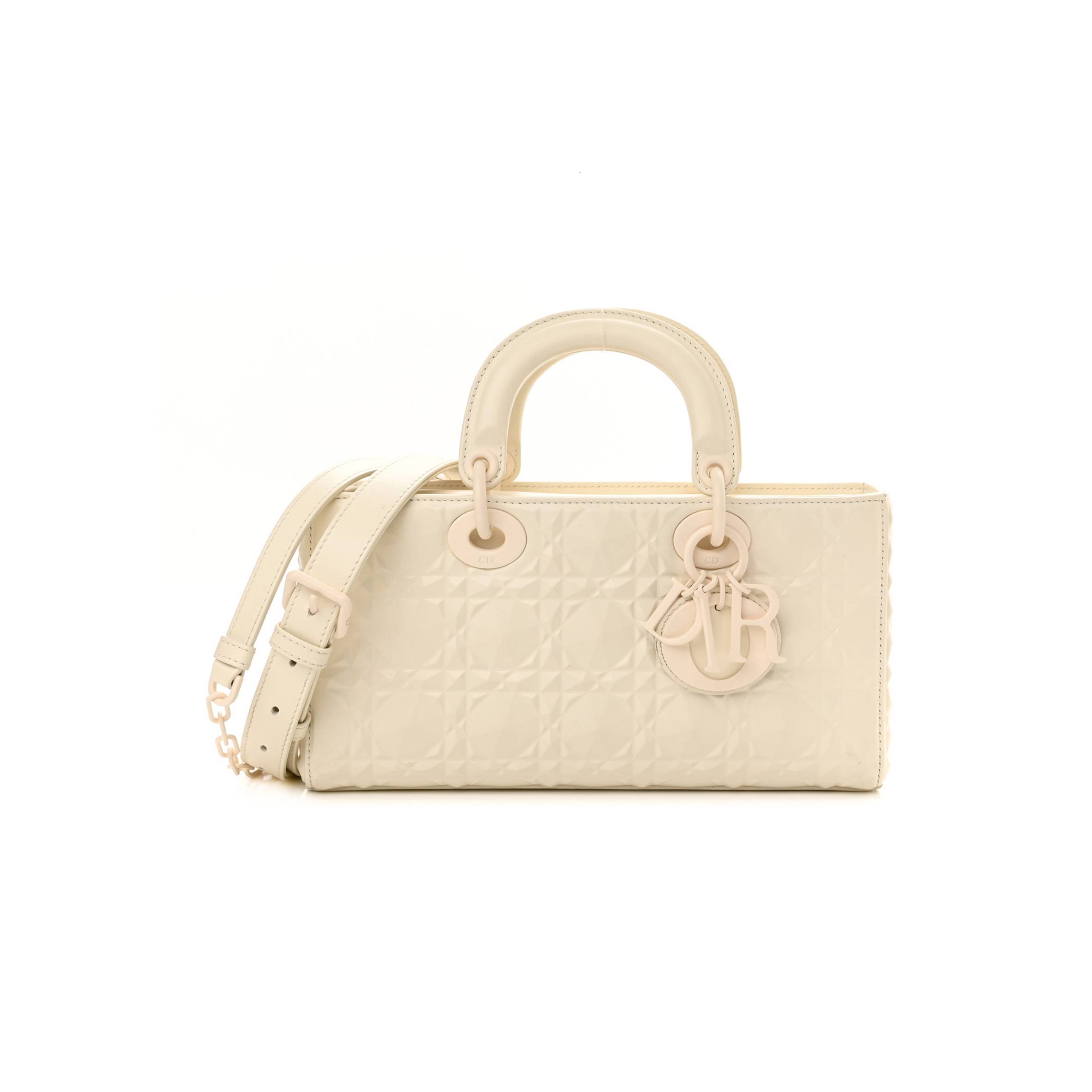 DIOR LAMBSKIN CANNAGE MEDIUM LADY D-JOY LATTE (26*14*5.7cm)