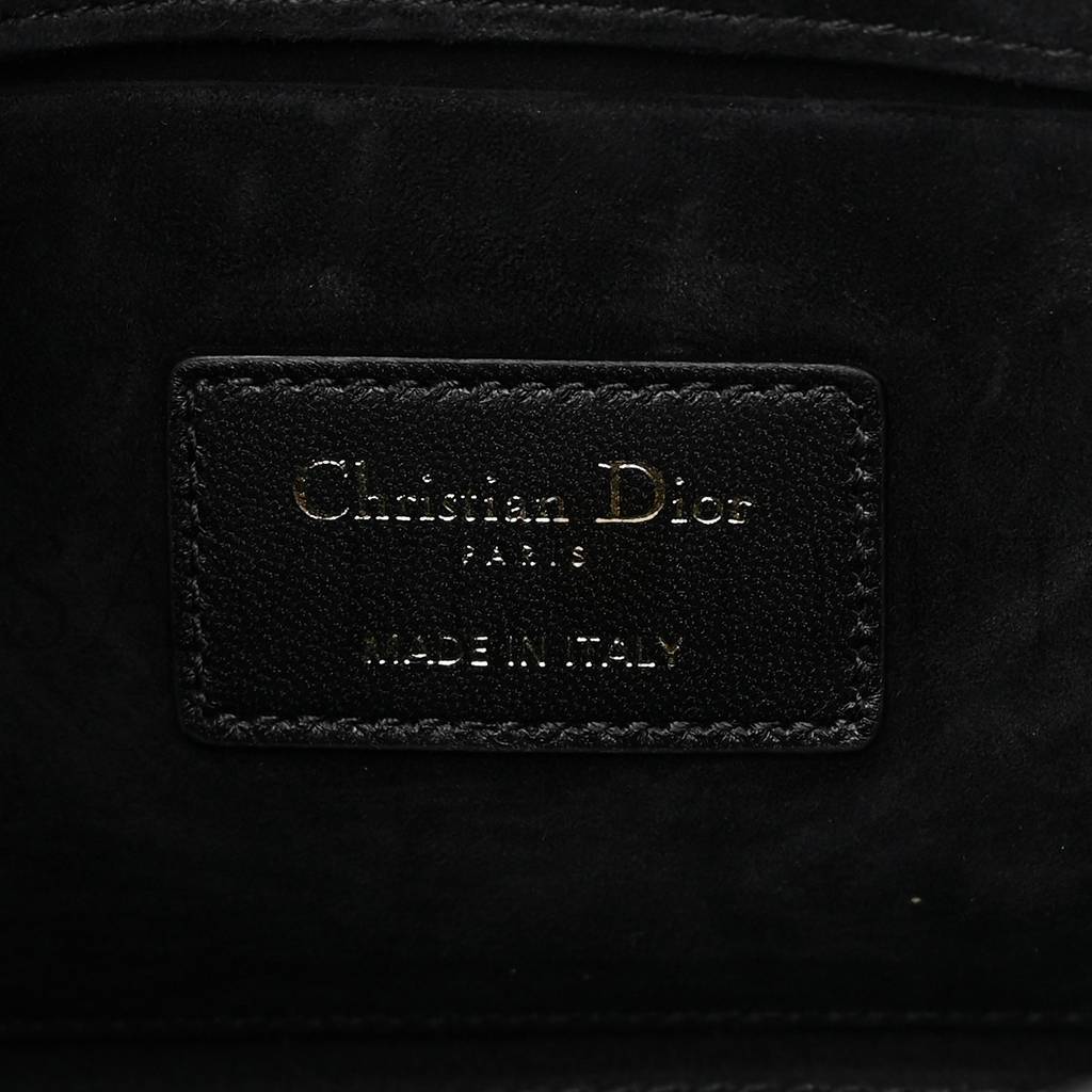 DIOR LAMBSKIN CANNAGE LADY D-JOY BLACK (25*14*5.7cm)